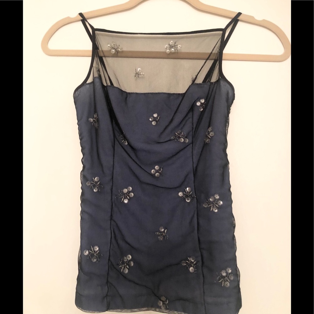 Ongossamer sheer camisole top